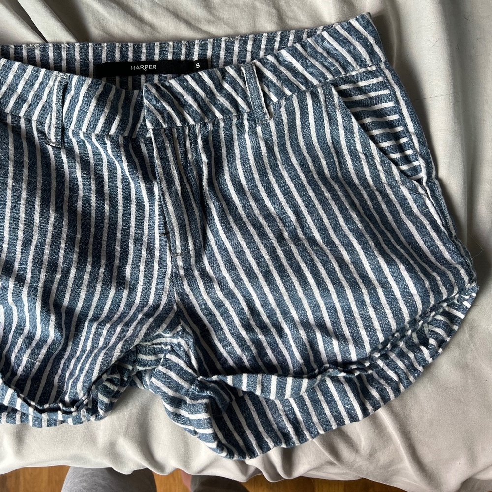 Womens Striped Shorts
